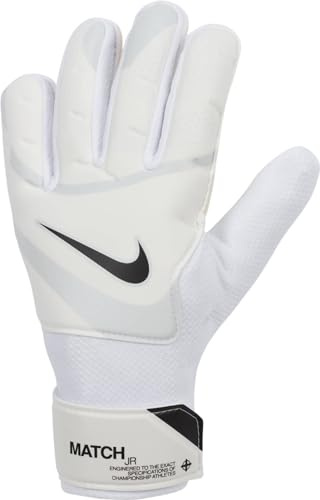 Nike Unisex Kinder Torwarthandschuhe Nk Gk Match Jr - Ho23, White/Pure Platinum/Black, FJ4864-100, 4