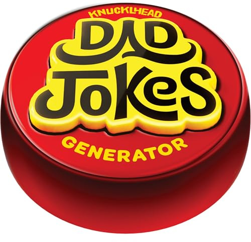 Knucklhead Dad Jokes Button - Father's Gift - Features 50+ Funny Dads Joke - Gift for Fathers Birthday Present from Wife, Son, Daughter, Kids - Silly Gag for Men - Funny Gifts for Adults, Dad Presents