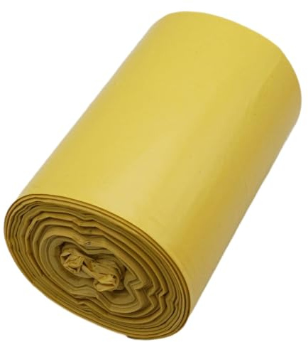 SKIR'CO (100 Stück) Müllsäcke 35 Liter, gelbe Müllsäcke 50 x 60 cm, Müllbeutel, gelbe Müllbeutel