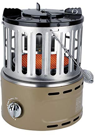 Mini calentador multifuncional para el hogar, estufa portátil de pesca al aire libre de calentamiento rápido para patio de gas natural/gas licuado, A