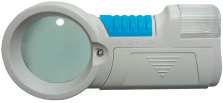 Lupa de Aumento, Lupa de Lectura con Luz, para Leer, Cuenta Hilos, con Soporte, con Pie, (Modelo 1) Aumento 8X