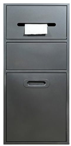 ZXHKZDX Rectangle Recessed Shower Shelves Niche, Water Proof Bathroom Toilet Paper Holders, Storage Cabinets With Door For Kitchen Bath Fixtures(Gray,30X67X14cm-12X26X5.5in)