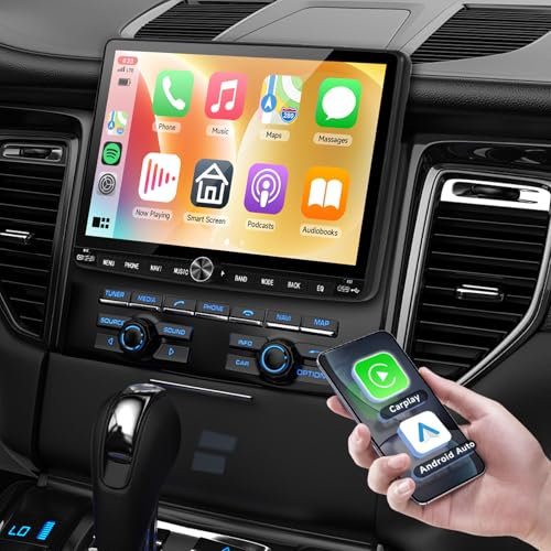 【2+64G】Hodozzy Wireless Carplay Stereo Auto 2 Din con USB-C, Schermo IPS da 10,1 Pollici Autoradio Android 2 Din con Android Auto Bluetooth WiFi GPS DSP RDS