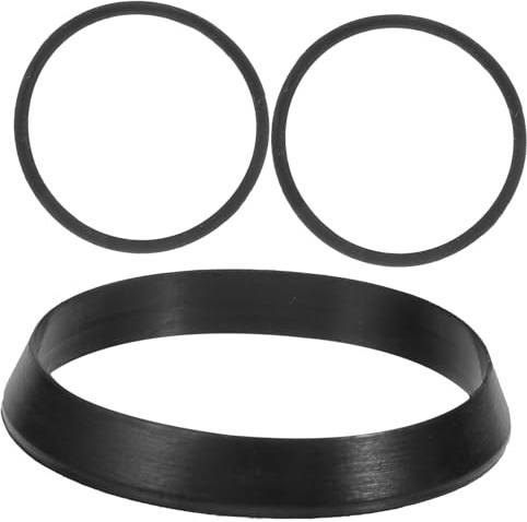 DOITOOL 3 Juntas de Goma Flexibles y Sellado sin Fugas para Lavabo de Baño, Arandelas Negras de Goma para Desagüe y Manguera de Lavadora