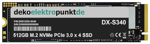 dekoelektropunktde 512GB M.2 NVMe Gen3 SSD disco rigido adatta per HP 15-fc0052ng, Ricambio alternativo 2280 PCIe 3.0 x 4