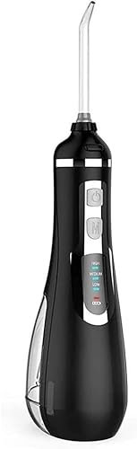 PYCJNFC Irrigador bucal portátil con 3 Modos, 4 boquillas reemplazables, Recargable, Impermeable, for Uso doméstico y de Viaje, depósito extraíble de 200 ml.