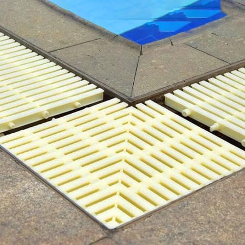 Rejilla de drenaje antideslizante para piscina, cubierta de drenaje de trinchera de 30 cm, rejilla de desbordamiento ABS para baño, cocina, patio y parque, fácil empalme, ajuste de esquina