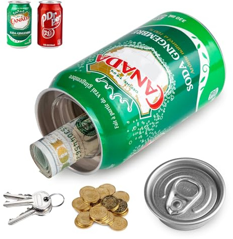 Gefälschte Dosen, Umleitungssafes, versteckte sichere Soda-Pop-Dose, geheime Aufbewahrung für Geld, Schmuck, Wertsachen – Grün