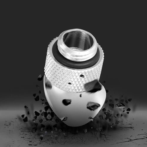 Cooler CPU, di Raffreddamento Ad Acqua per il Dispositivo di Raffreddamento 'Acqua CPU Accessore con Ventola Angolata a 45 Gradi per Connettore Adattatore Montaggio G1/4