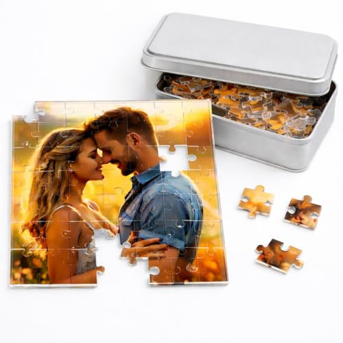 Personalised Photo Jigsaw Puzzle Board Customised Picture Text Acrylic Puzzles Gifts For Mom Dad Mother Father Holiday Pet Birthday Wedding For Adults
