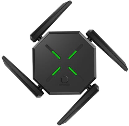 1200Mbps Wifi Repeater Dual Band 2.4G 5G Network Expander Range Extender Signal Booster Amplifier 4 Antenna Wireless WiFi Router Extensive Coverage