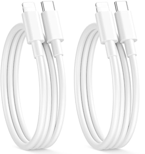 Cable USB C vers Lightning 1M 2Pack,[Certifié MFi]Cable iPhone Fil Chargeur | Charge Rapide Câble Lightning cable USBC Lightning iphone Cordon pour iPhone 14 13 12 Pro Max Mini/11/XR/XS/8 Plus/SE/iPad