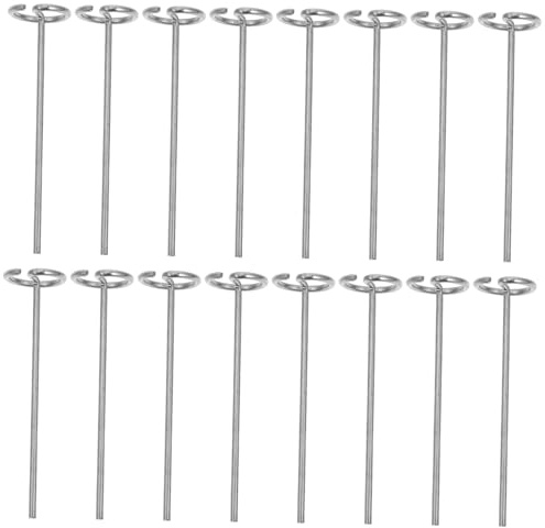 Kisangel 20 pièces Piquets Métalliques de Jardin pour Fixation de Gazon Synthétique et Tentes Piquets Réutilisables et Résistants pour Fixation Géotextile et Auvents