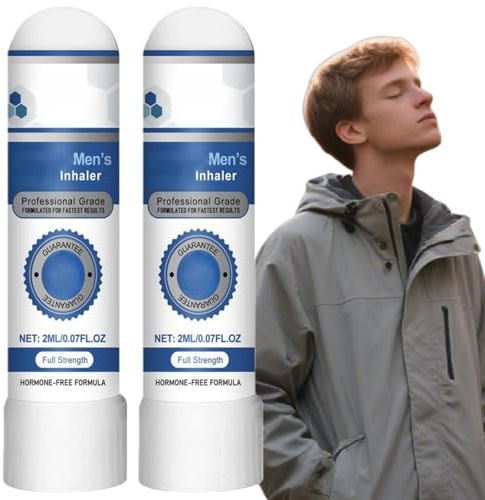 2PCS Men's Inhaler,Portable & Convenient Nasal Stick for Men with Long-Lasting Effect,Natural Nasal Inhaler Stick for Instant Energy Boost & Confidence,Her/bal Inhaler for Nose Relief & Well-Being
