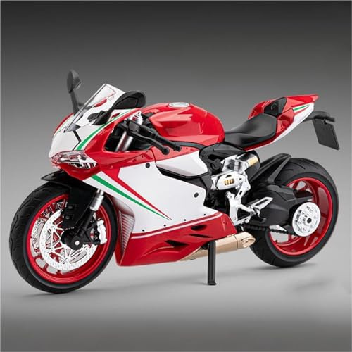 För 1199 Panigale R Racing Car Diecast Legering Metall Motorcykel Ornament Med Bas Gåva Pojke 1:9