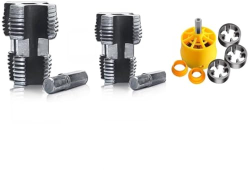 Helilyco Infila tubi a doppia testa, strumento ergonomico per filettare manualmente per impianti idraulici efficienti e ristrutturazione domestica, costruzione in acciaio