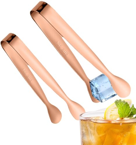 Pinzas de azúcar de acero inoxidable, paquete de 2 herramientas pequeñas para servir y agarrar, perfectas para té, café, artículos de panadería, dulces, mesa de buffet, eventos de comedor y estaciones