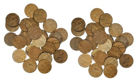 Levemolo Coconut Shell Pieces Aquarium Décor Natural Driftwood Chips 25mm for Fish Tank Landscaping Scenery Backdrop Kit Suitable for Betta Fish and Shrimp Habitat