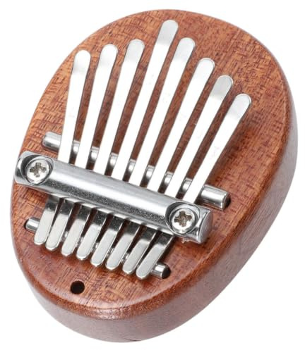 HEALLILY Kalimba Portátil de Madera 8 Tonos, Pequeño Piano de Pulgar Fácil de Tocar, Sonido Puro y Diseño Elegante para Principiantes y Presentaciones en Escenario