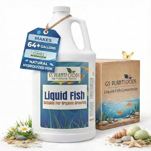 GS Plant Foods Engrais de poisson liquide hydrolysé organique 1 Gallon