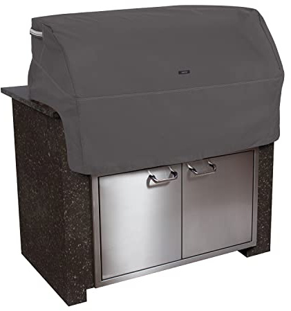 Klassiska tillbehör 55-326-365101-EC Ravenna inbyggd grill toppskydd premium utomhus grillskydd med hållbart och vattentåligt tyg, brungrått, X-Small