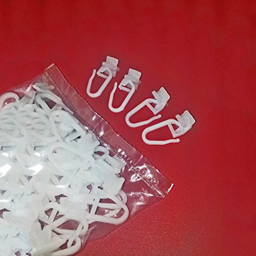 Easy-Shadow - Faltengleiter X-Gleiter 6mm mit Faltenlegehaken für Gardinenschienen und Innenlaufstangen 300 Stück - weiß