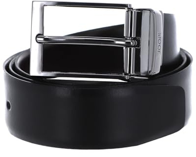Joop! Herren 7162 JOOPCOLL. Belt 3,5 cm Gürtel, Mehrfarbig (Schwarz-Braun 10-52), (Herstellergröße: 080)
