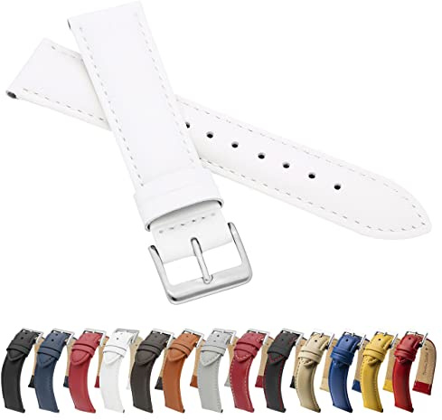 MARCHEL Glattleder LLB Lederarmband Echtleder Uhrenarmband Rindsleder Feines Leder