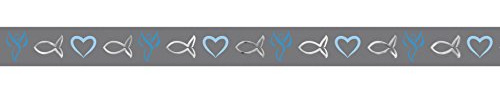 Ursus 59080021 - Masking Tape, Religion grau/blau/silber, Klebeband aus Papier, ca. 15 mm x 10 m, teilweise einseitig bedruckt und veredelt, lösungsmittel und säurefrei, ideal für Scrapbooking
