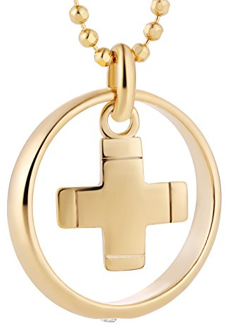 fish Kinderkette Mädchen Junge Taufring Silber Gold Beschichtet Taufkette klar Schmucketui Geschenk zur Taufe