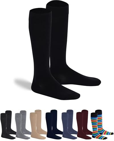 RS. Harmony Stützkniestrümpfe mit Kompression – Ideal für Reisen, Büro & lange Fahrten – Gegen geschwollene Beine – Für Damen & Herren, 44450, 2 Paar, schwarz, 35-38