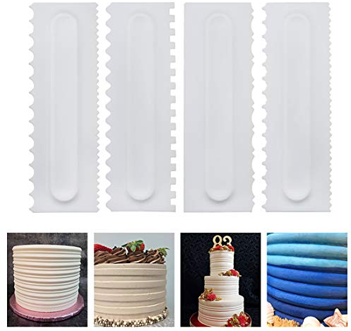 LUUFAN Rasqueta para tartas, crema de mantequilla, más suave, para repostería, decoración de pasteles, espátulas para fondant, cortador de pasteles, herramientas de horneado