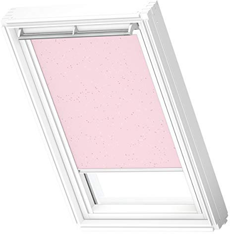 VELUX Original Verdunkelungsvorhang (DKL), weißer Rahmen, MK06, Pink Stars