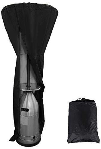 MeteorFlying Patio Heater Cover Oxford Fabrics Heavy Duty & Waterproof 236x91x48cm Outdoor Heater Protection Cover for Electric Heaters Garden Outside Round Furniture Protector with Storage Bag