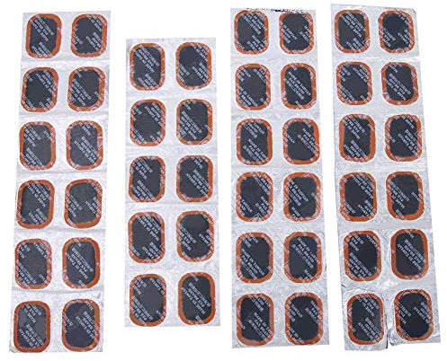 Keenso cykel punkterings reparationssats, bärbar 48 st cykeldäck inre rör punktering reparation lapp självfästande punktering reparationskuddar cykel däck lapp kit cykling tillbehör reparation