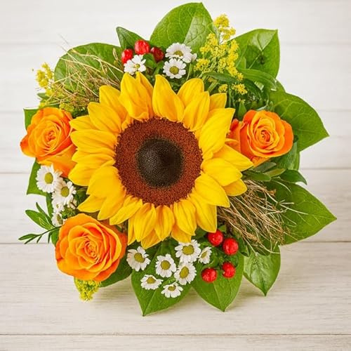 Blumenstrauß - Sonnenblume | Inklusive Grußkarte