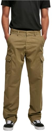 Urban Classics Straight Leg Cargo Pants, Pantalones, Hombre, Verde (Tinioliva), 34