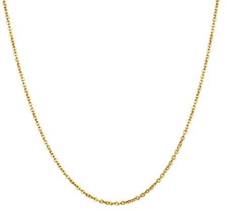 Epinki Damen Halsketten Modern 50 cm, Standardgliederkette Gold Edelstahlketten Breit 2.4MM Freundschaftskette für Frauen