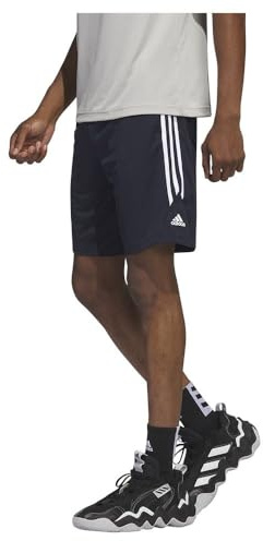adidas Men's Legends 3-Stripes Basketball Shorts Legend Ink/White