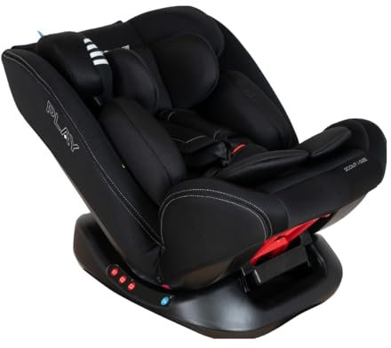 Play Silla de coche Scout i-Size. Silla de coche evolutiva Grupo 0/1/2/3 de 0 a 12 años. Niños altura 40-150cm. Contramarcha hasta 4 años. Instalación universal con cinturon seguridad. Black Wings