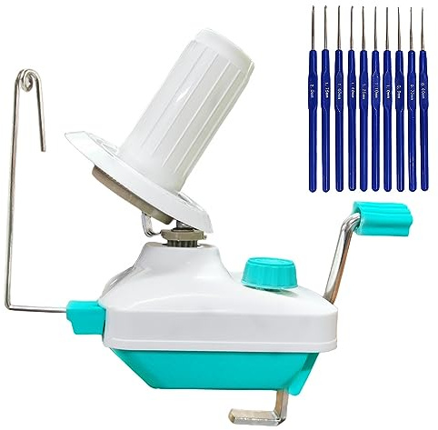 Garnkugelwickler, Webkugelwickler, Nadel-Bastelwickler, einfach aufzubauen und zu verwenden, stabil mit Häkelnadel-Set in 10 Größen