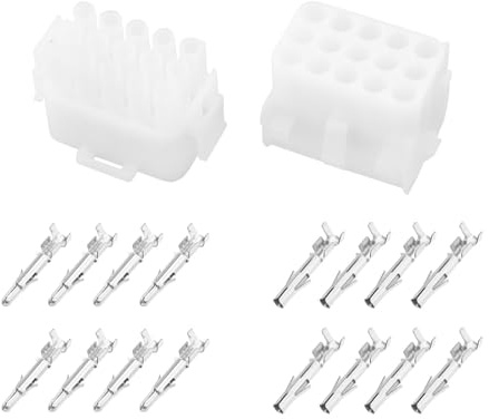 The Lord of the Tools 2 Set Kfz-Kabelstecker, 15-poliger Steckverbinder, Kunststoff Stecker Buchse, Metall Stecker Buchse, Anschluss für Verschiedene Kfz-Kabelverbindungen, 14–20 AWG-Draht