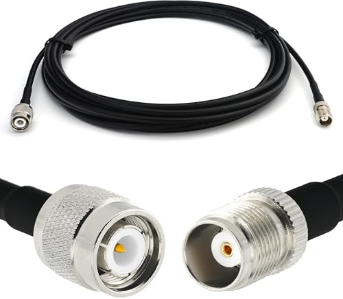 RANGEFUL 4m TNC Male to TNC Female RG58 Coaxial Cable — TNC Extension Cable 13.1ft 50 Ohm — Coax for Antenna HAM Radio CB Aerial Walkie Talkie VHF UHF Two Way Radio