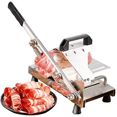 Para uso doméstico o comercial, cortador de carne, congelado manual, cortador de carne congelada ajustable de 0,5-8 mm de espesor, cordero y verduras duras, olla caliente para uso doméstico en la coc