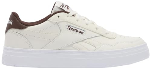 Reebok Court Advance Bold Sneaker da Donna, Chalk Ftwrwhite - Gesso Marrone, 39 EU