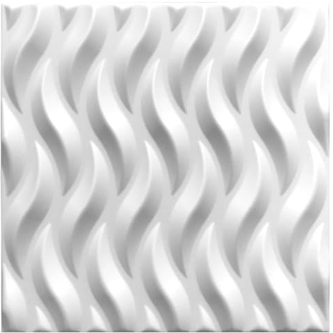 Deccart - 3D Wandpaneele 50x50 cm - Paneele Wand Wall Panels Deko Wandverkleidung Innen Panel Deckenverkleidung Decke Deckenpaneele Platten Styropor EPS-Polystyrol Feuer 8 m², 32 Stück,weiß