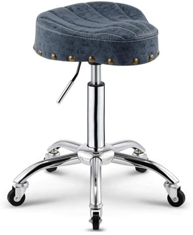 Ergonomischer Sattelhocker mit Rädern, PU-Leder, drehbarer Rollhocker, Stuhl, Sattelsitz, höhenverstellbar, für hygienische Klinik, Salon, Spa, Tatoo, Massagebüro