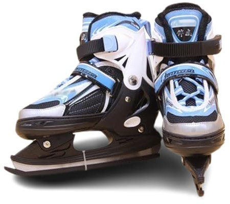 Patines ajustables,Patines para Patinaje Artistico,Patines de Hielo,sistema de cordones rápido y hebilla de bloqueo push-lock,ajustable 4 rangos de tallas,Cómodo y transpirable para mujer,hombre