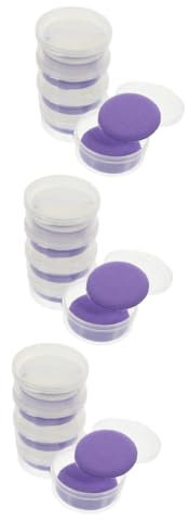 HAPINARY Lot De 15 Éponges De Maquillage Rondes Et Absorbantes Pour Le Visage Et Le Visage.