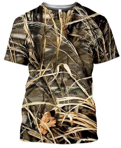 CHANYI Herren 3D Druck T-Shirt Wald Camouflage Jagd 3D Druck Sommer Männer Oansatz T-Shirt Casual Kurzarm Übergroßen T Shirts Mode Tops Männer Kleidung